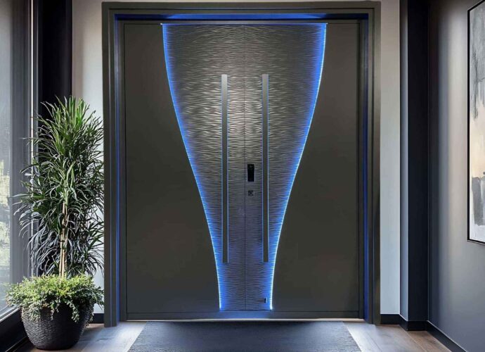 Cast aluminum door