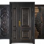 qingdun antique bronze aluminum security entry door
