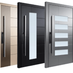 modern cast aluminum door