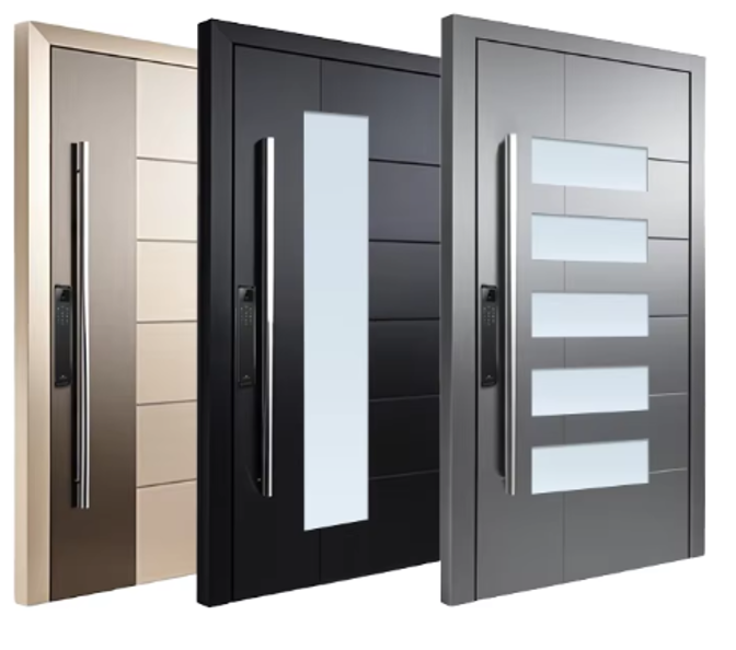 modern cast aluminum door