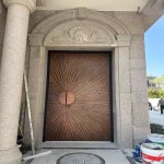 qingdun waterproof corrosion resistant aluminum split door