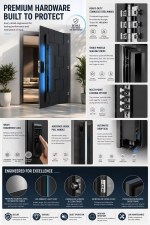 cast aluminum door with blue led (4)