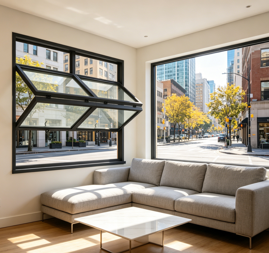 soundproof aluminum folding window, 35db noise reduction