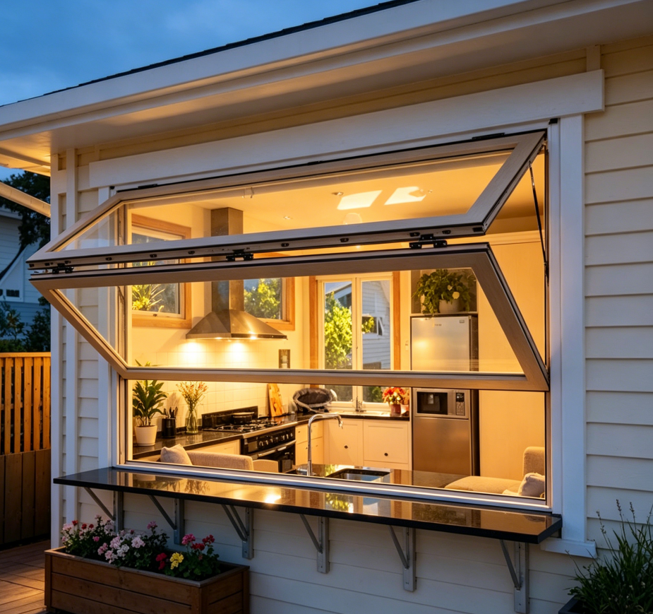 thermal break folding aluminum window, energy saving