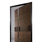 qingdun contemporary stone finish cast aluminum main door