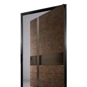 qingdun contemporary stone finish cast aluminum main door