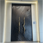 3d wave carved cast aluminum luxury front door