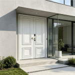 european style double entry door