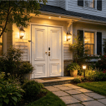 european style double entry door
