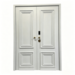 european style double entry door