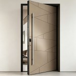 qingdun modern pivot cast aluminum front entry door, geometric embossed design villa main door